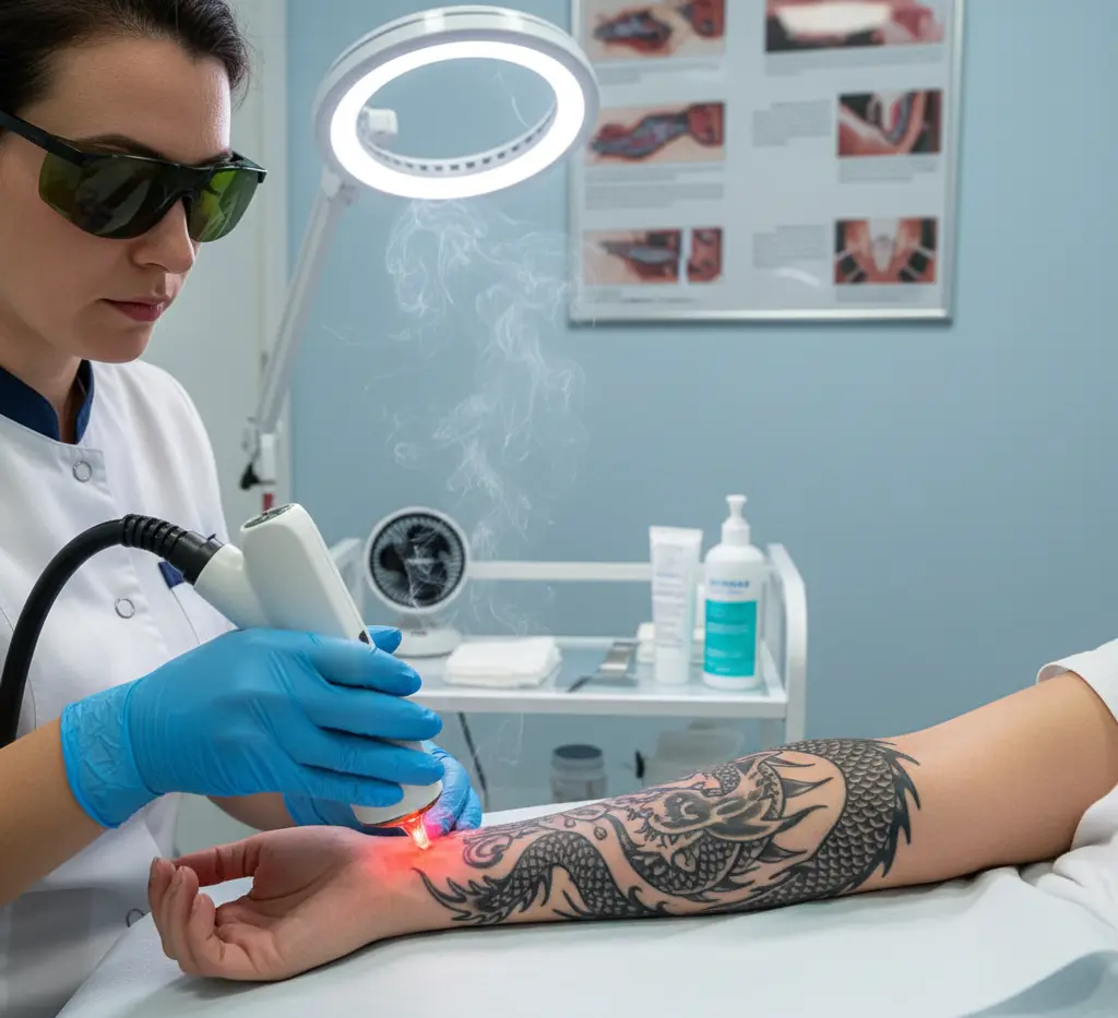 Laser tattoo removal treatment for safe and effective ink fading