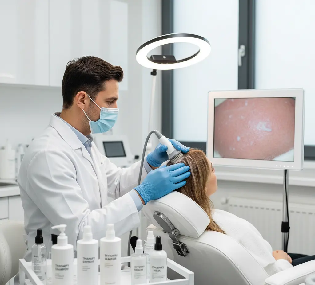 Dandruff and scalp treatment for flakiness, seborrheic dermatitis and scalp health