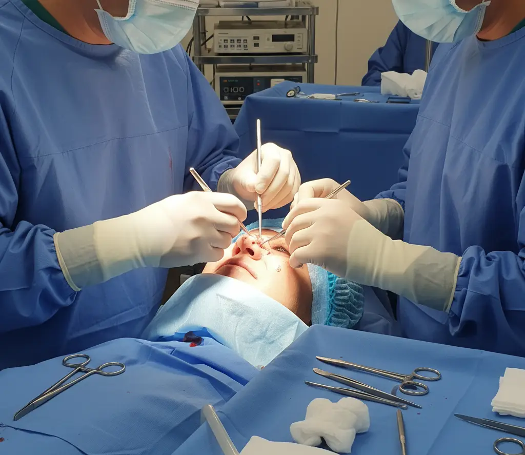 Rhinoplasty nose reshaping surgery for natural and harmonious facial profile in Chennai