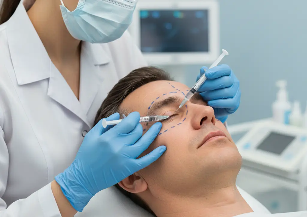 Eye bag reduction lower blepharoplasty surgery to remove under-eye puffiness in Chennai
