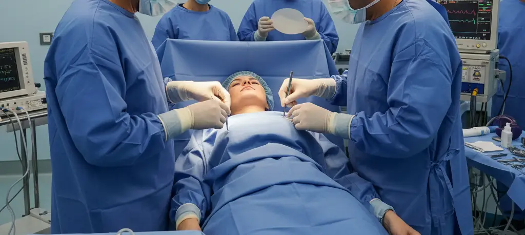 Breast augmentation surgery using premium implants for natural volume and beautiful proportion