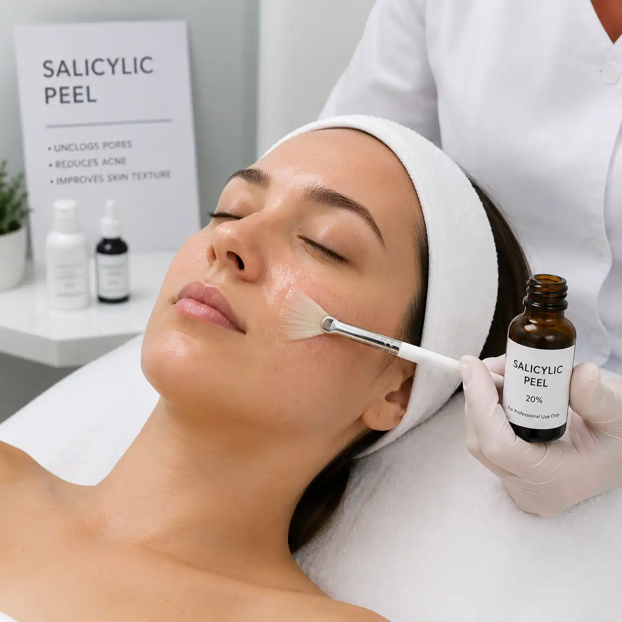 Salicylic acid peel for acne and oily skin treatment in Chennai
