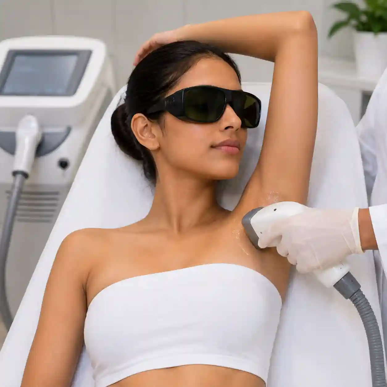 Diode laser hair removal treatment at Maynee Skin Clinic Chennai
