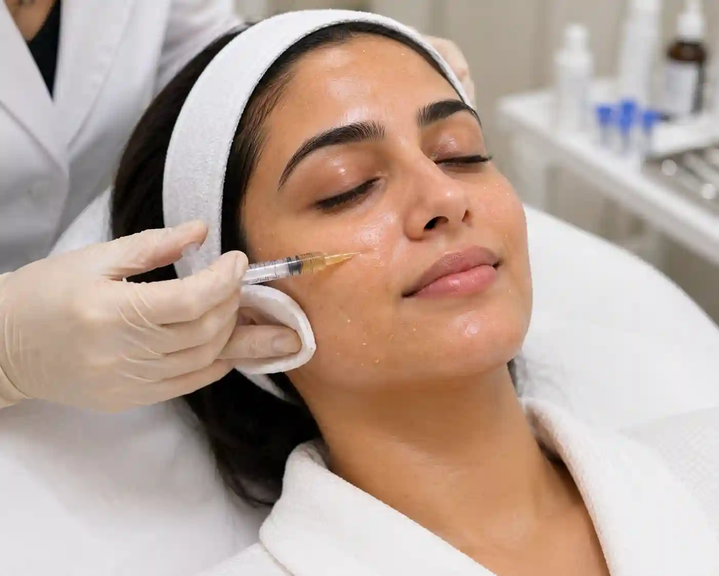 GFC facial treatment procedure at Maynee Skin Clinic Chennai